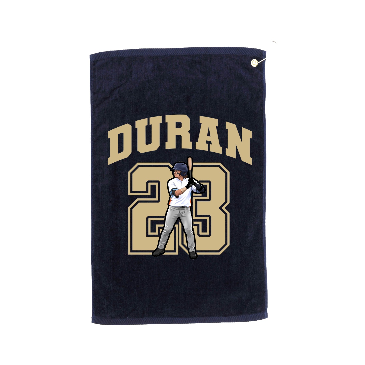 Golf Towel — Number in Navy