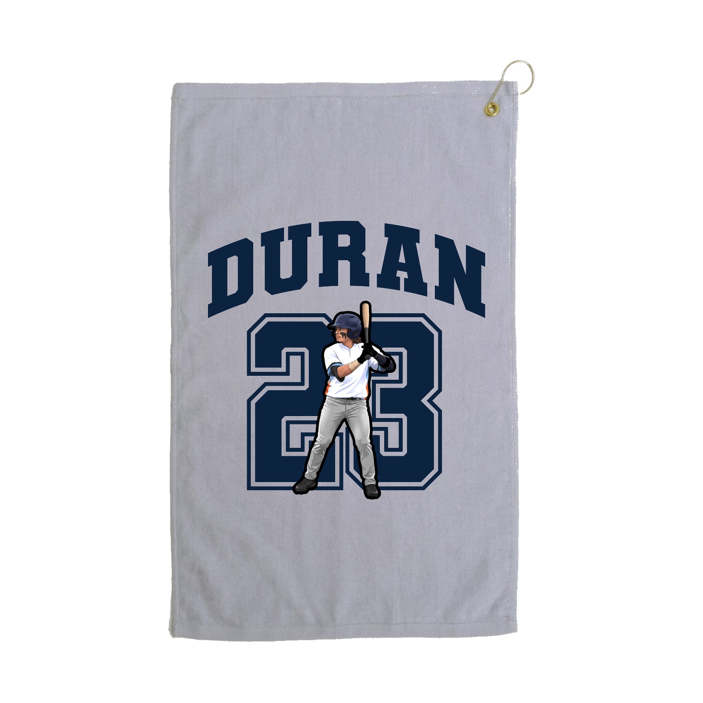 Golf Towel — Number in Grey