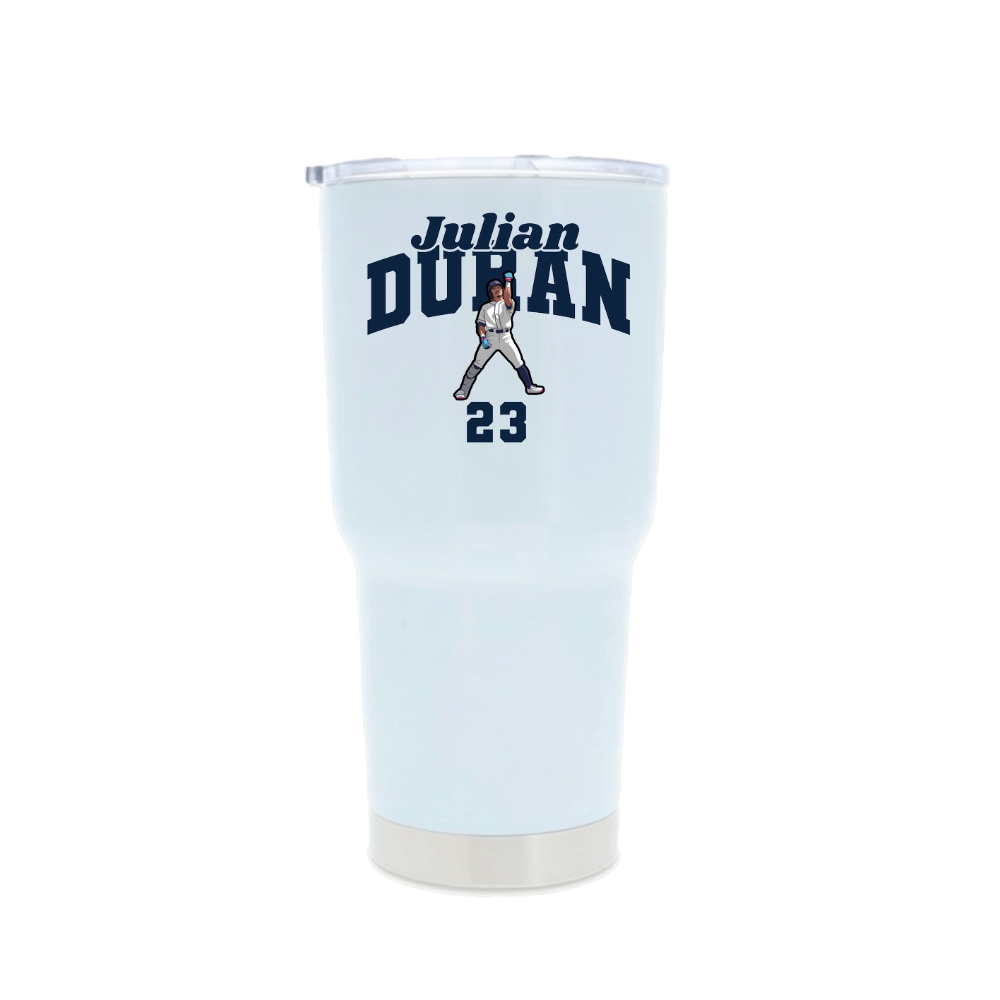 30oz Stainless Steel Tumbler — Signature Arch in White