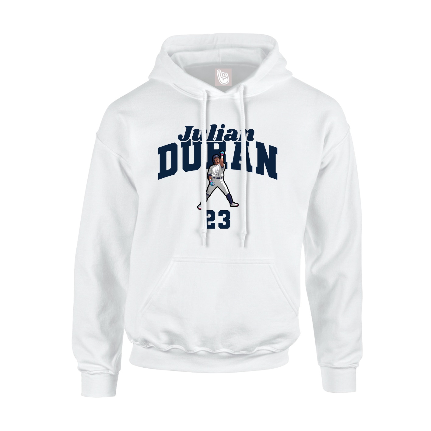 Youth Hoodie — Signature Arch in White