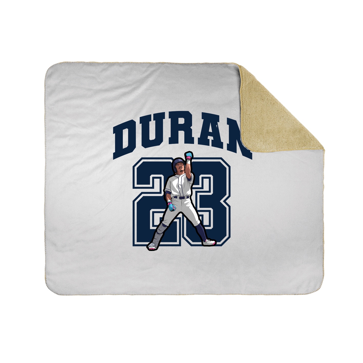 Throw Blanket — Number in White