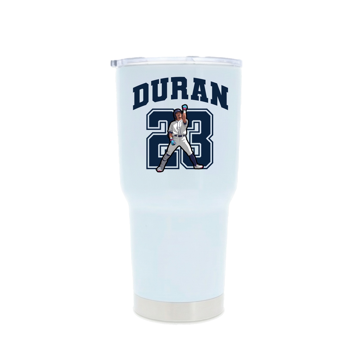30oz Stainless Steel Tumbler — Number in White