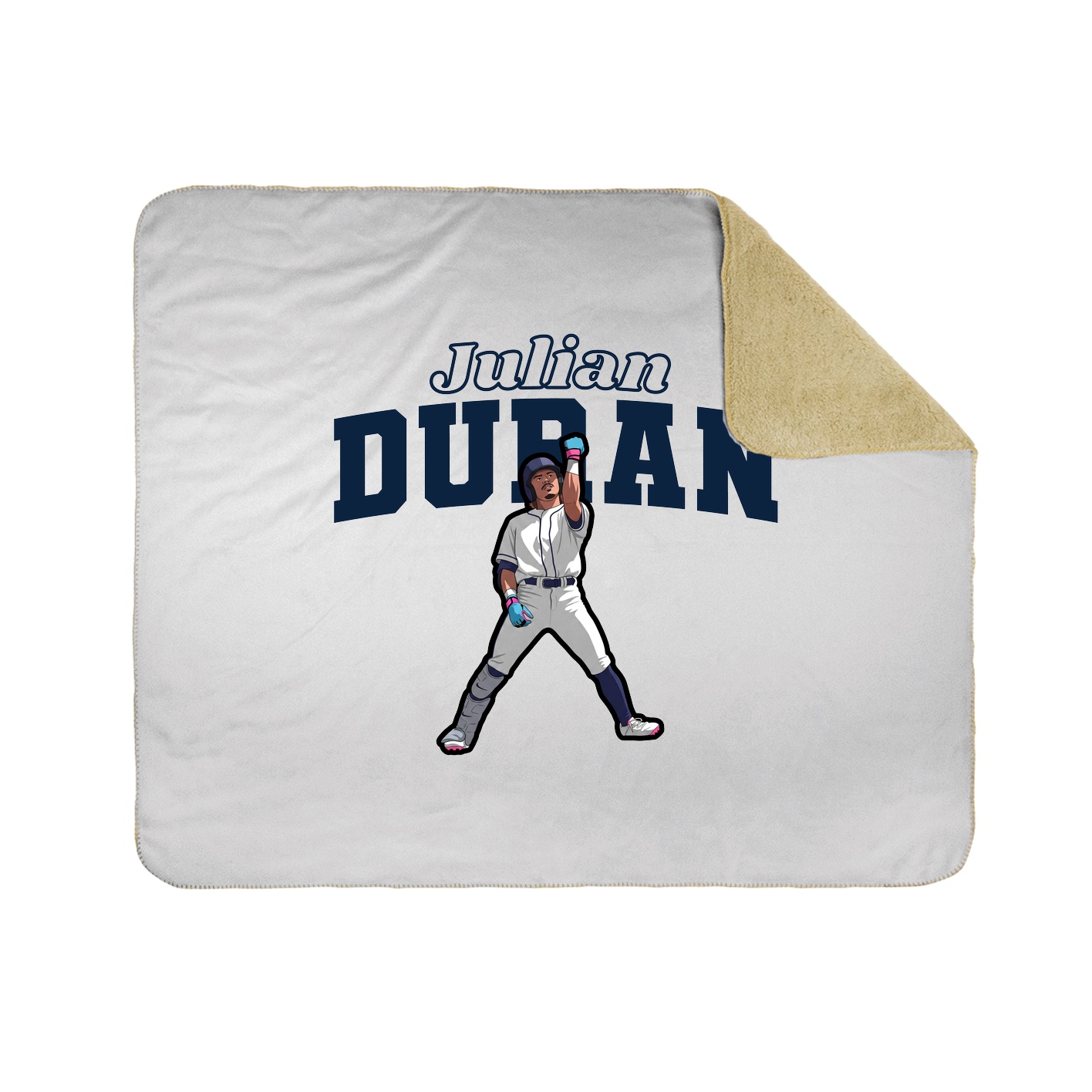 Throw Blanket — Name Arch in White