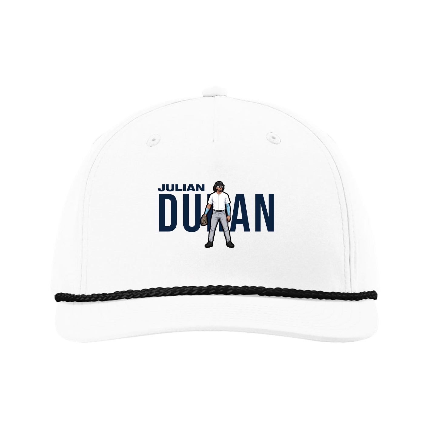 Five-Panel Classic Rope Cap — Player Name in White