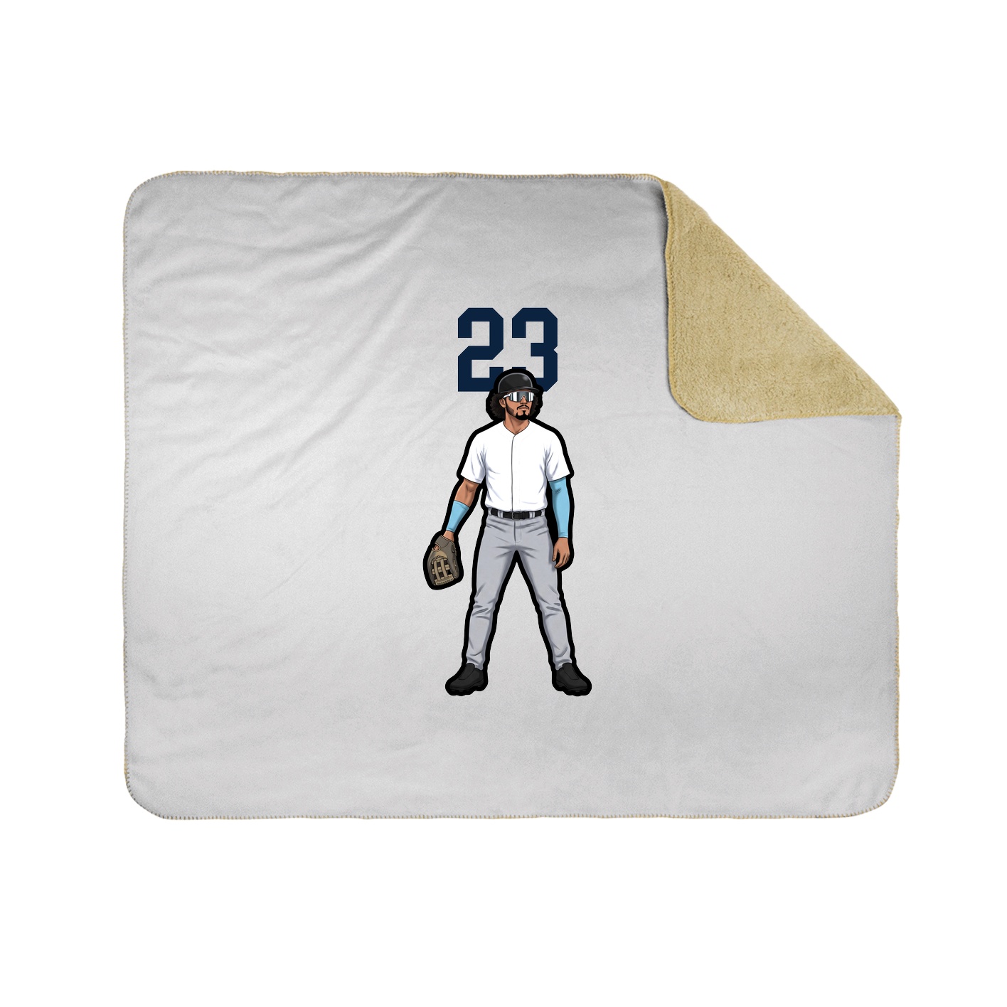 Throw Blanket — Number Top in White