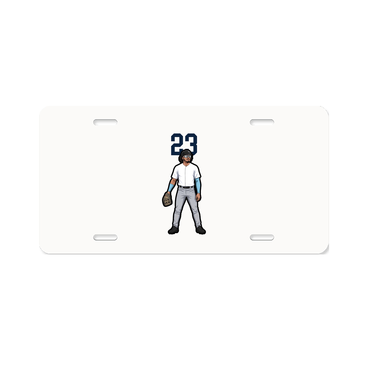 License Plate — Number Top in Classic