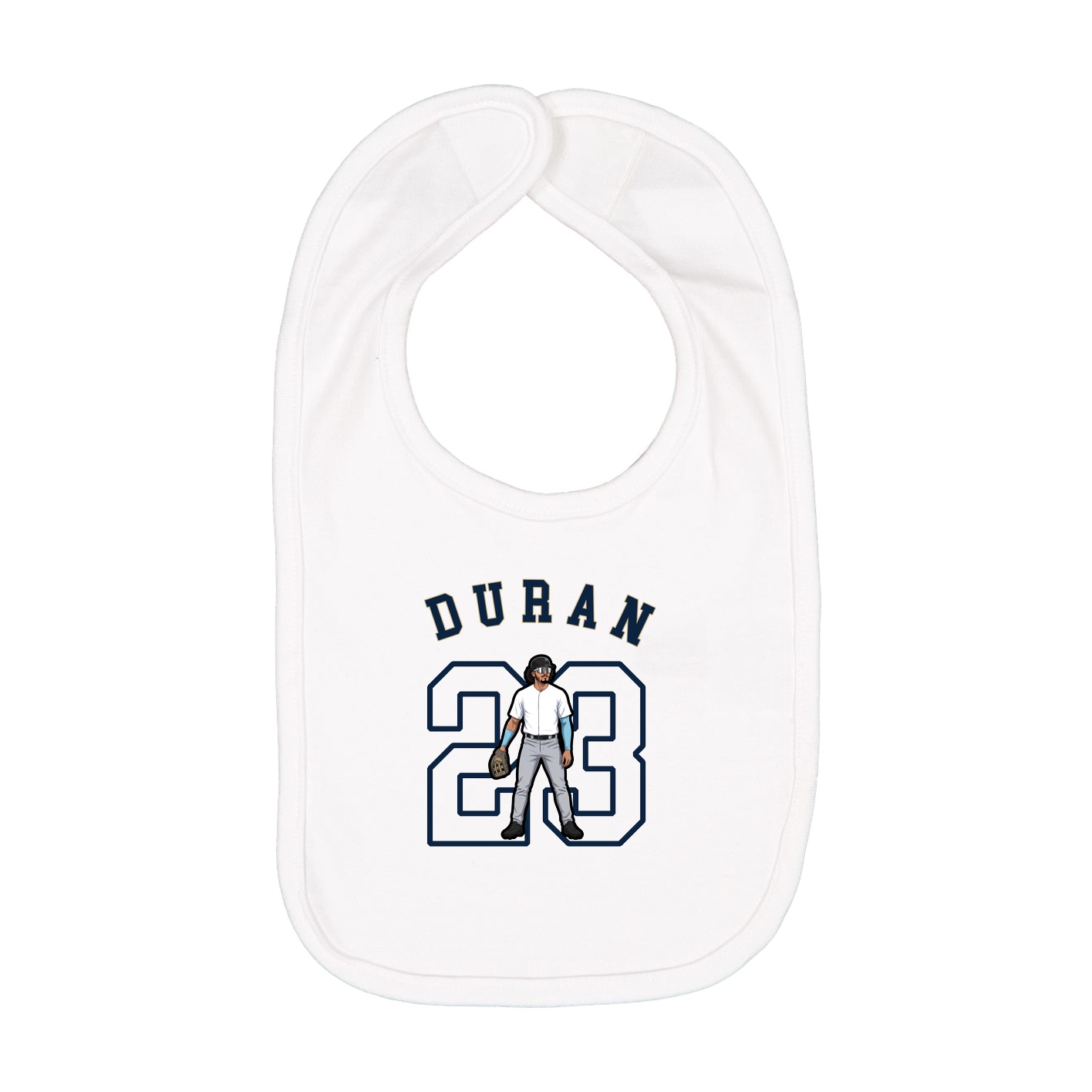 Infant Bib — Shirsey Arch in White