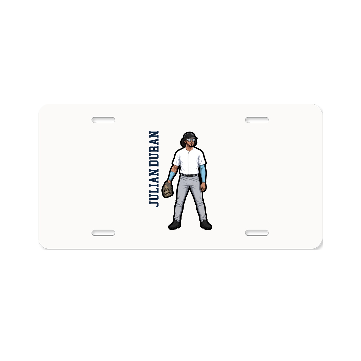 License Plate — Name Vertical in Classic