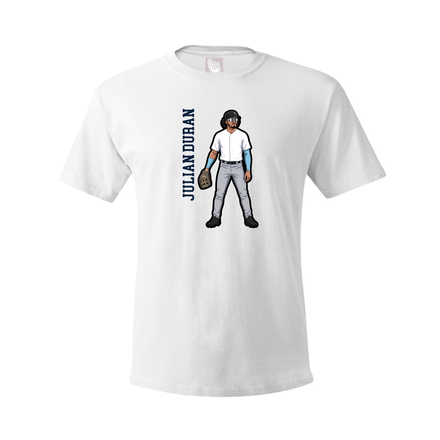 Youth Tee — Name Vertical in White