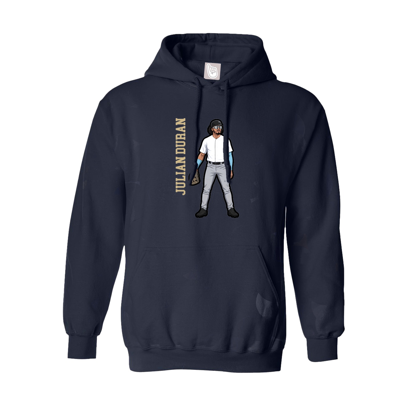 Youth Hoodie — Name Vertical in Navy