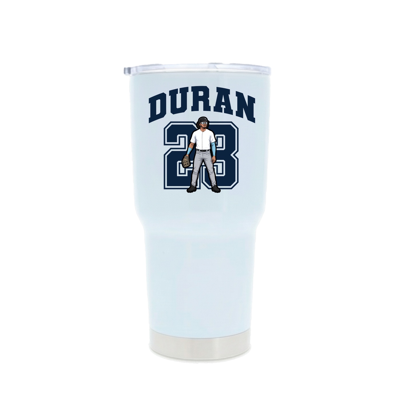 30oz Stainless Steel Tumbler — Number in White