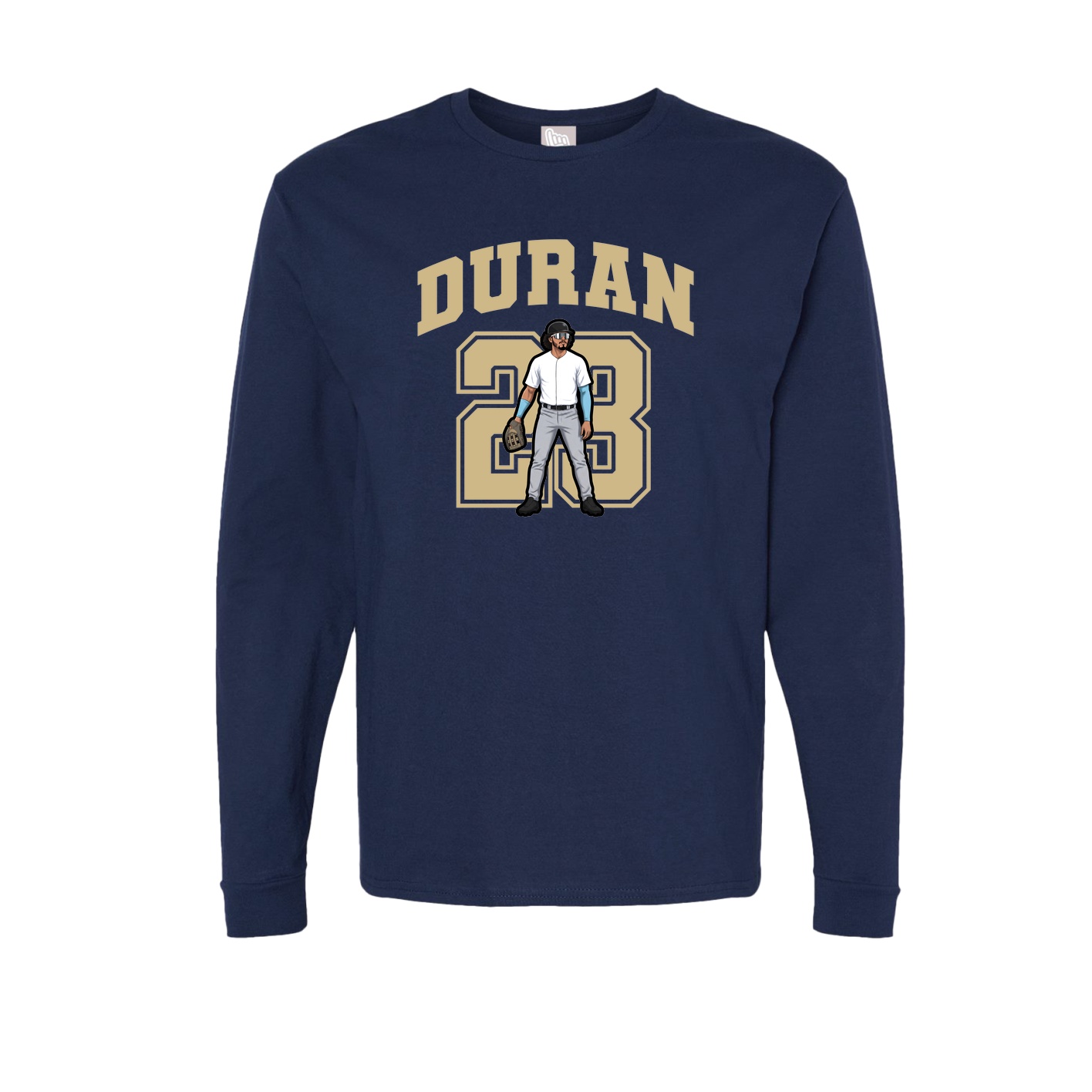 Long Sleeve Tee — Number in Navy