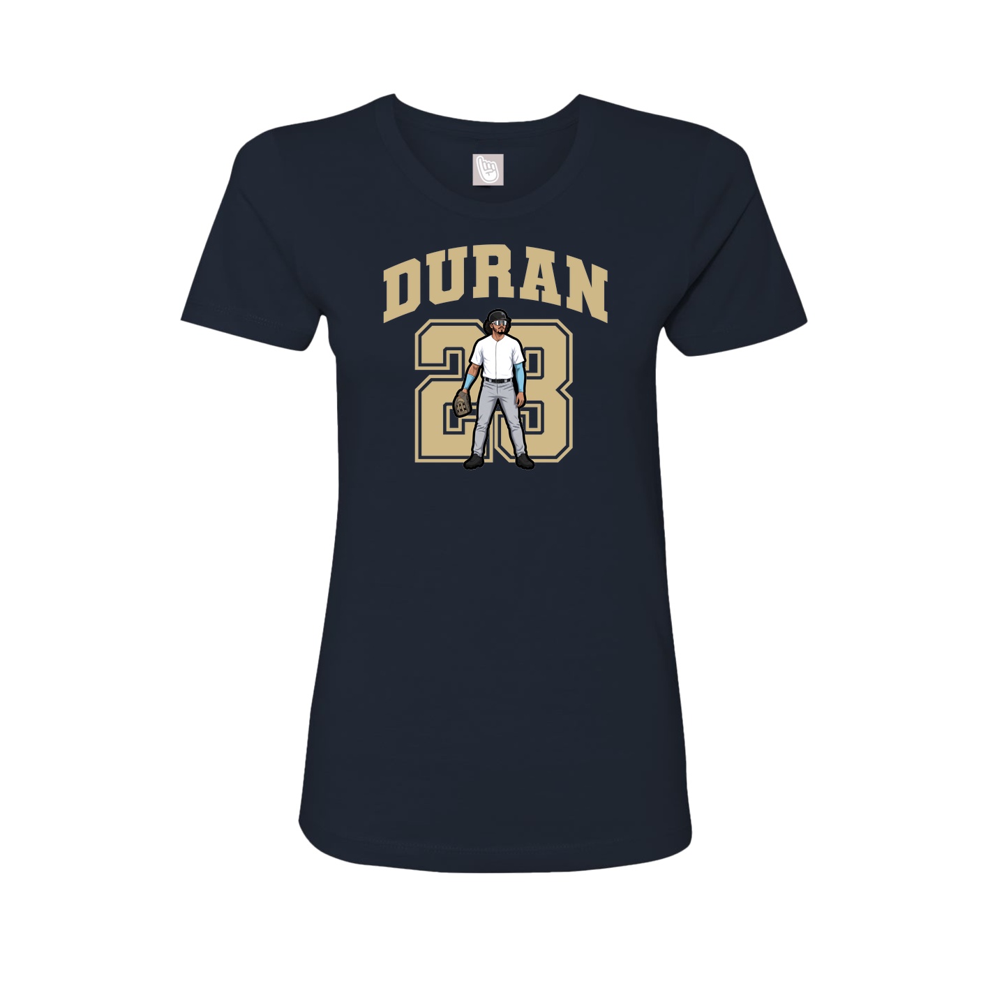 Womens Tee — Number in Navy