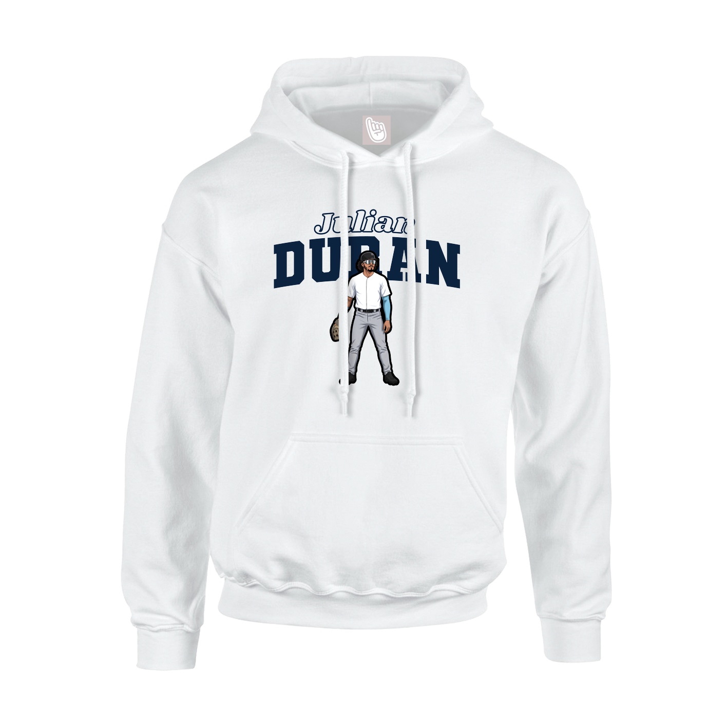 Hoodie — Name Arch in White