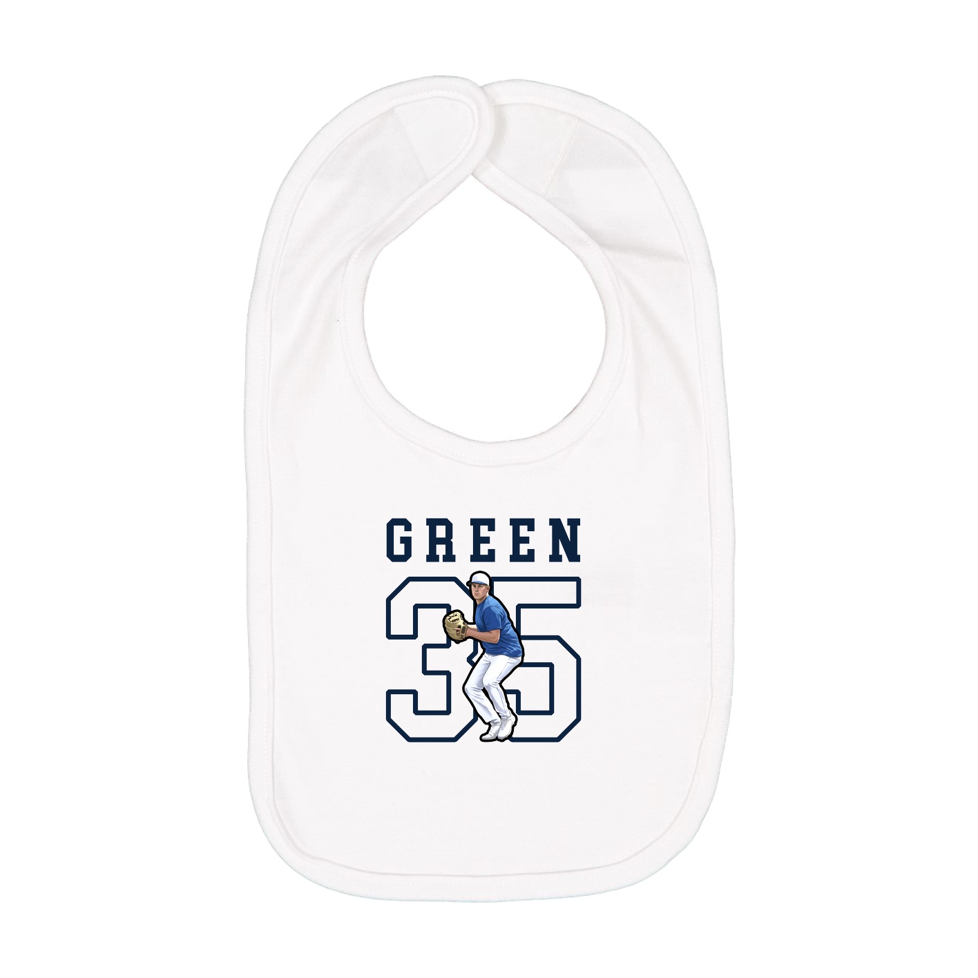 Infant Bib — Shirsey in White