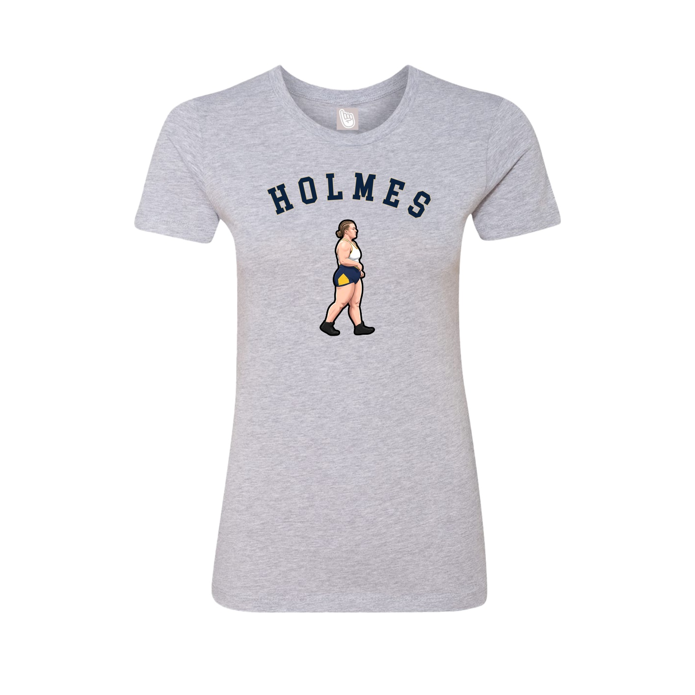 Fitted Women's Tee — Shirsey Arch in Grey
