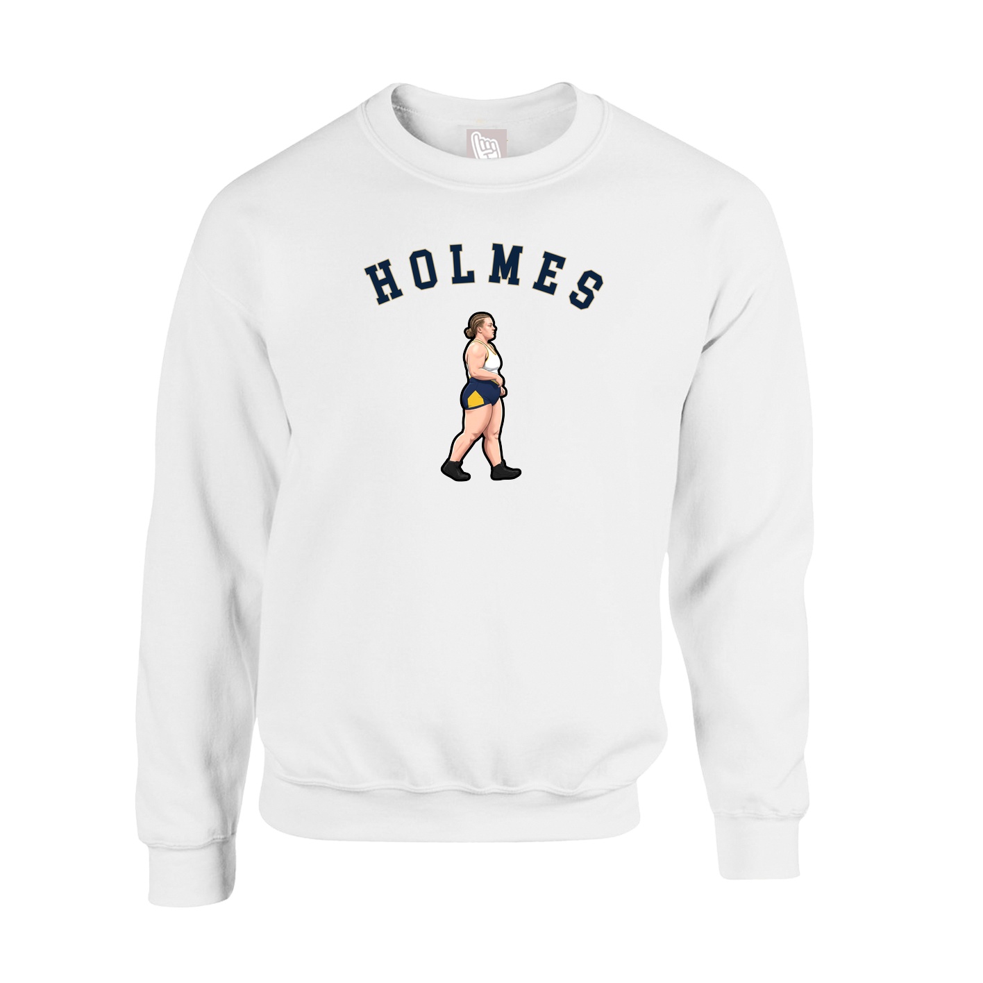 Fleece Crew — Shirsey Arch in White