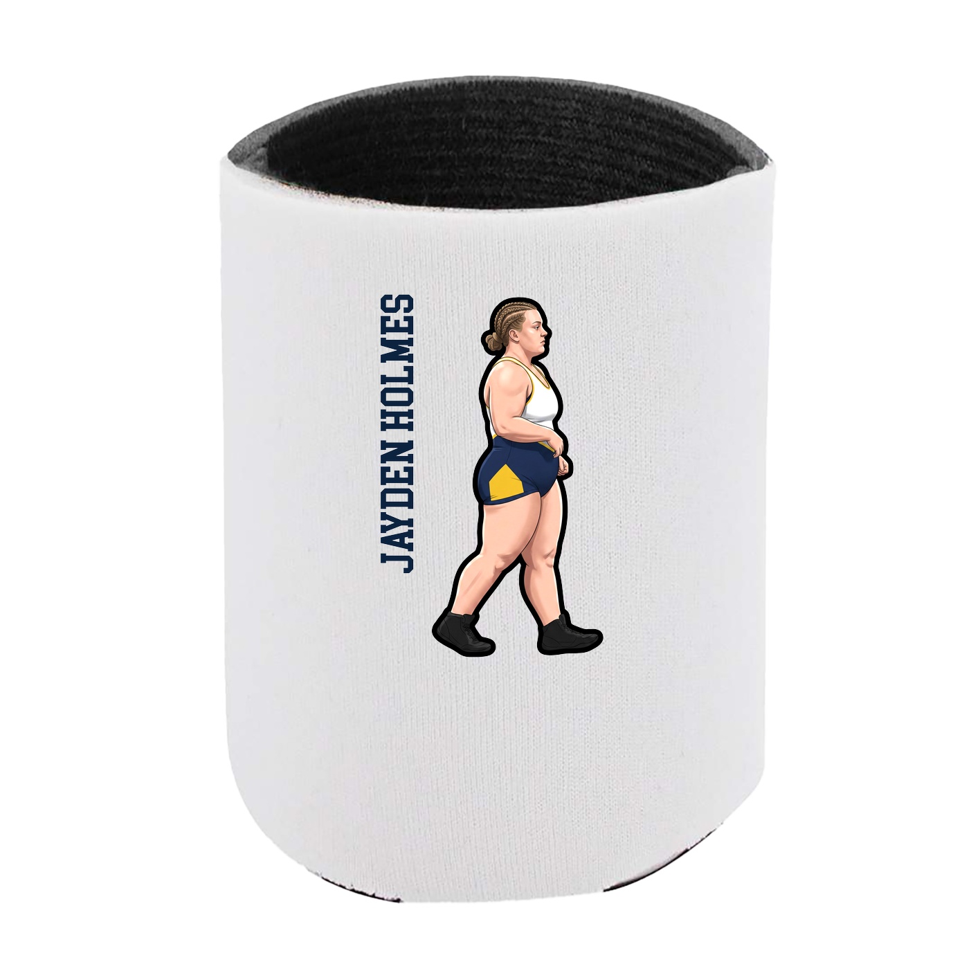 Can Holder — Name Vertical in White