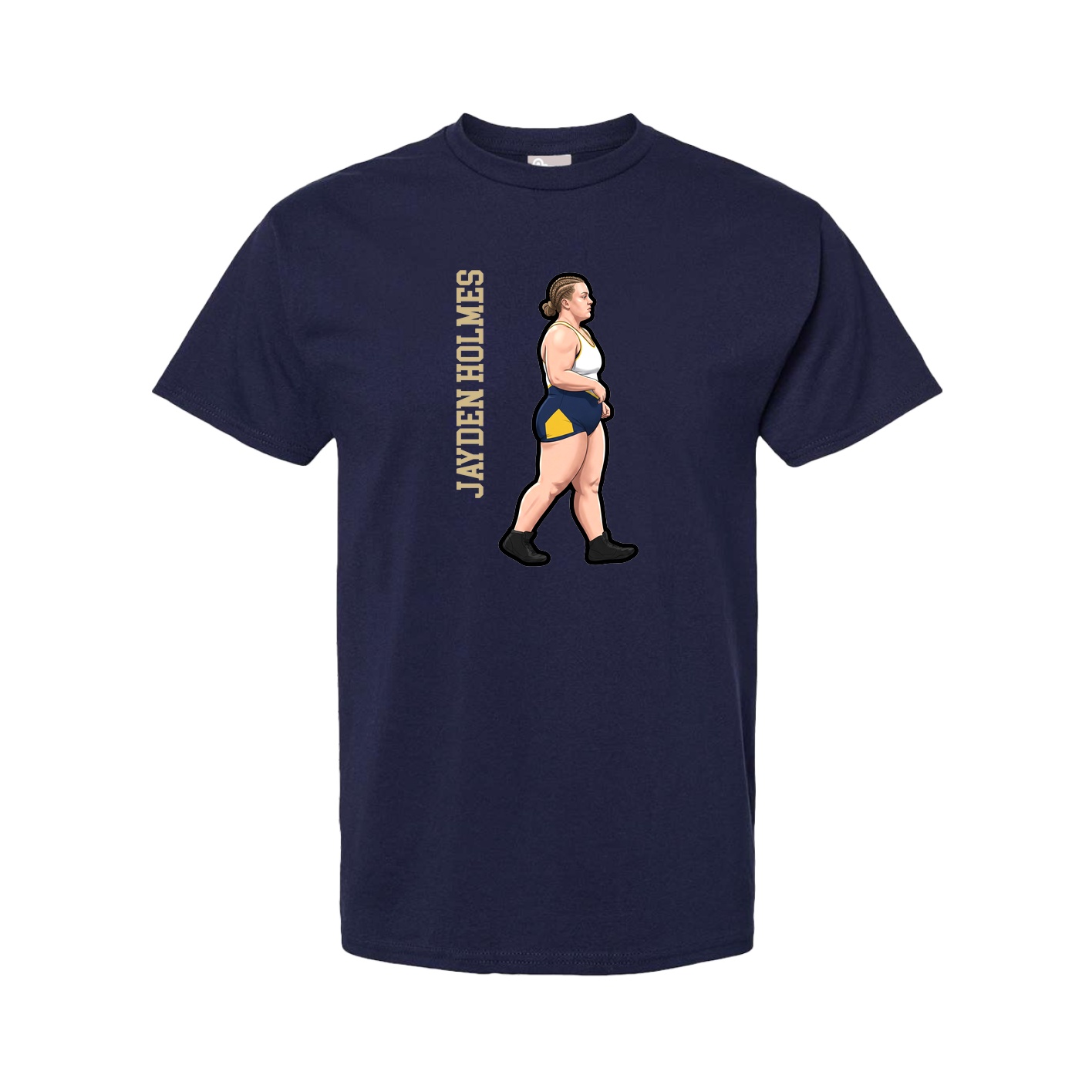 Tee — Name Vertical in Navy
