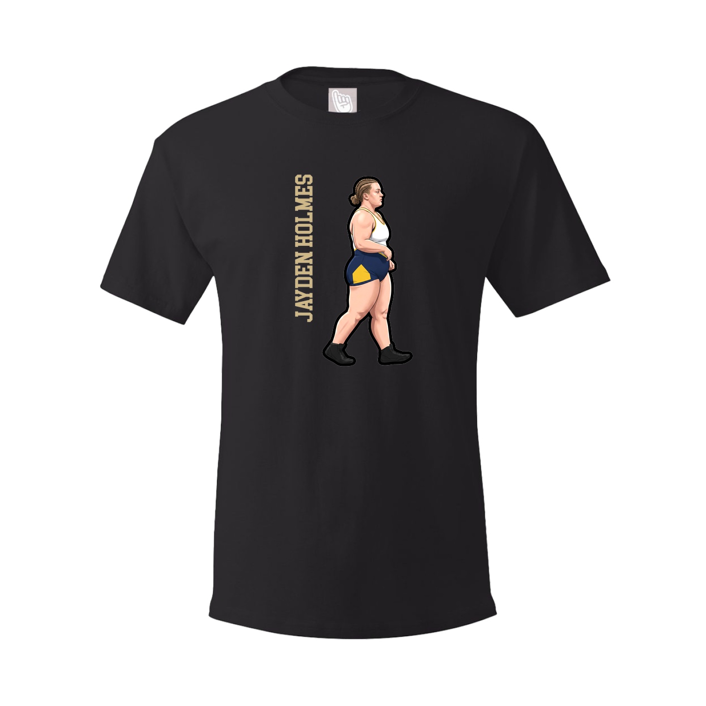 Youth Tee — Name Vertical in Black