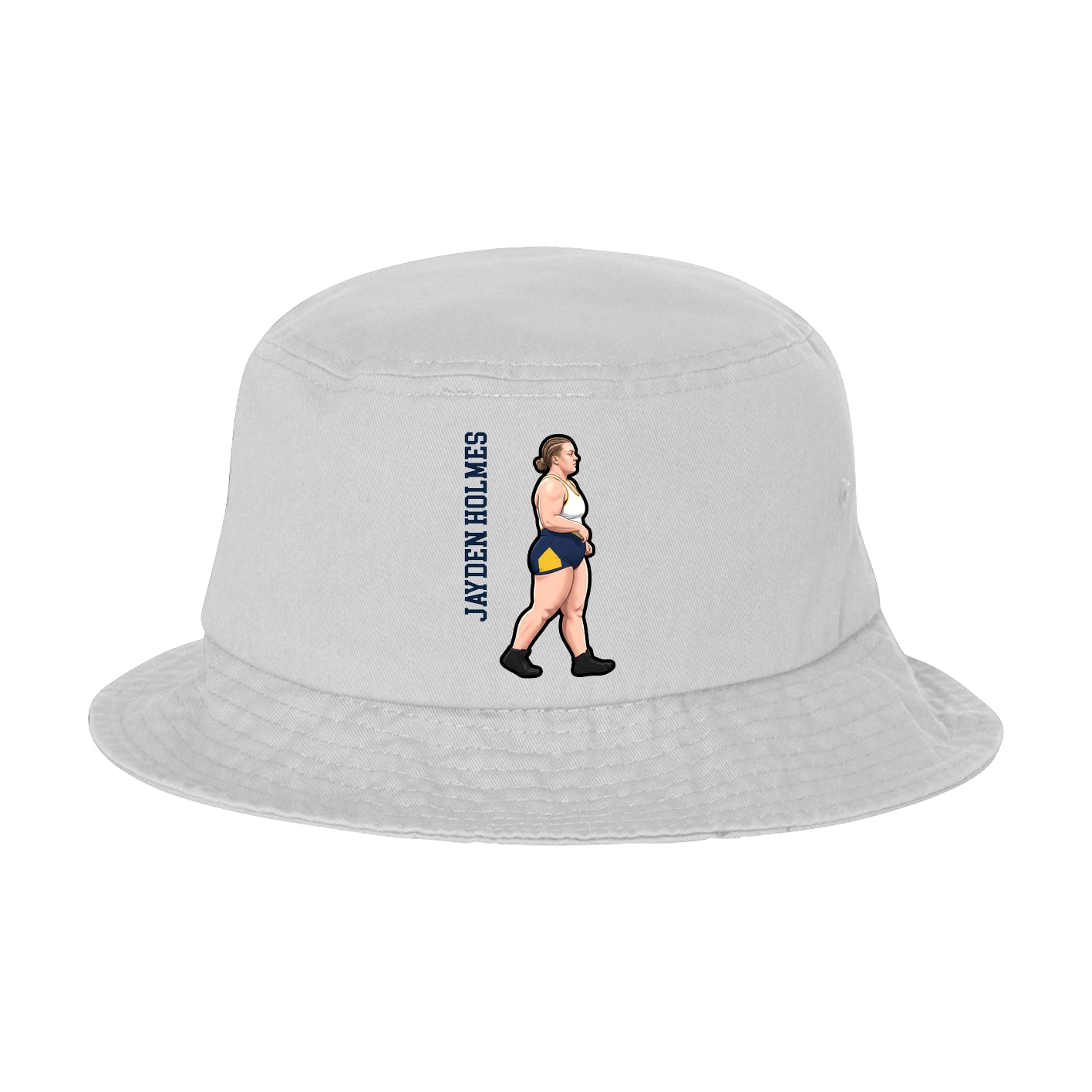 Bucket Cap — Name Vertical in White