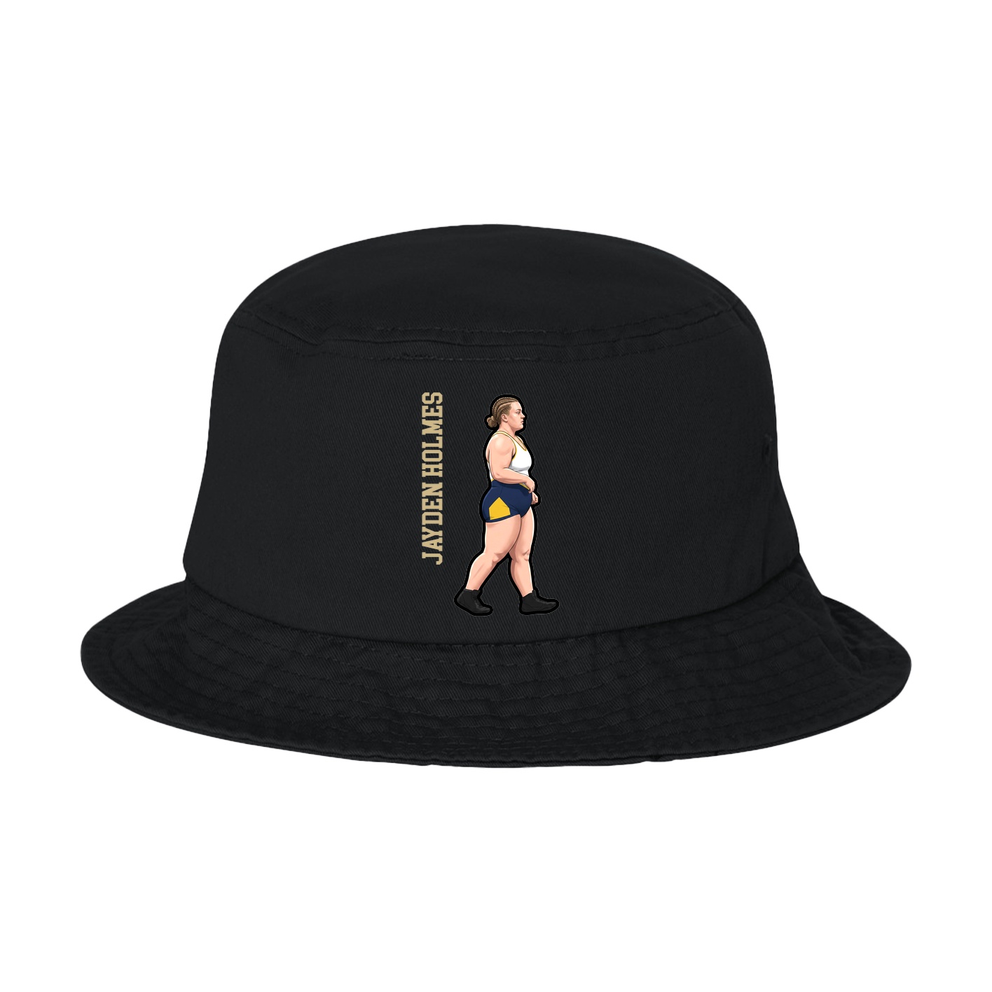 Bucket Cap — Name Vertical in Black