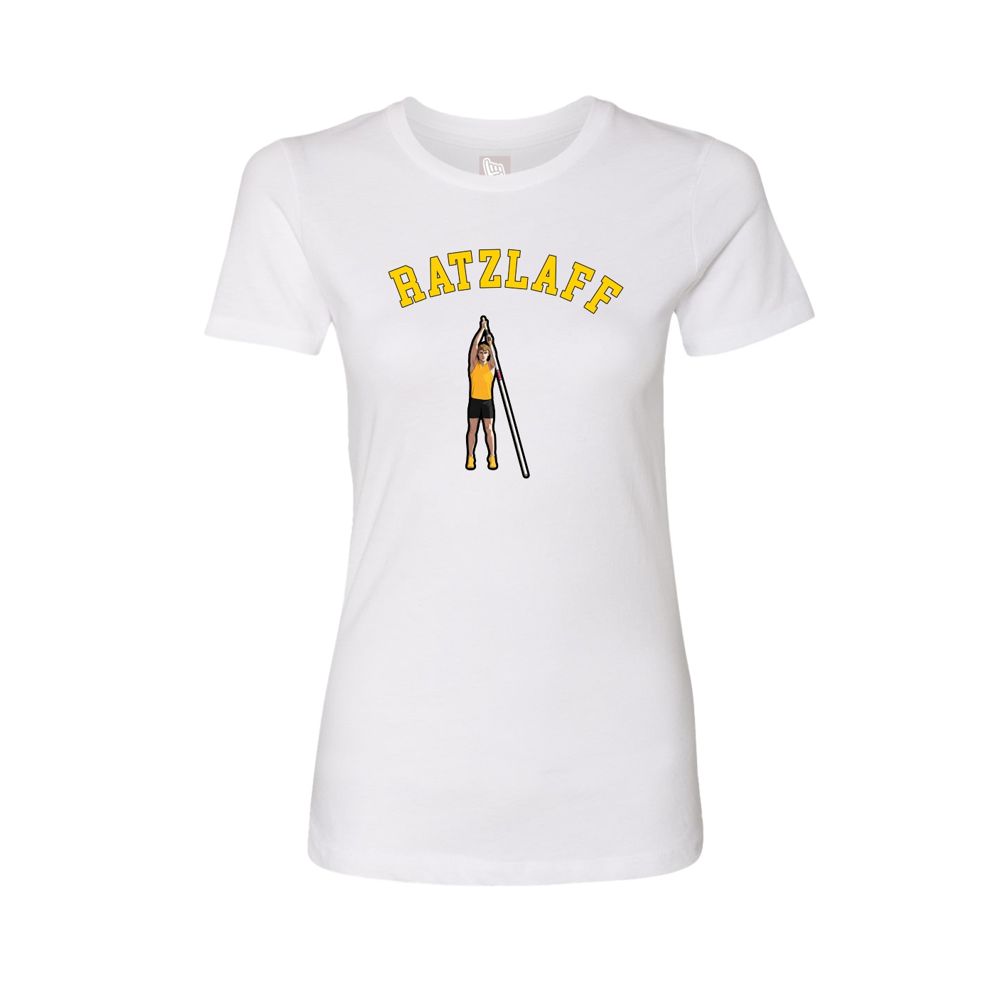 Fitted Women's Tee — Shirsey Arch in White