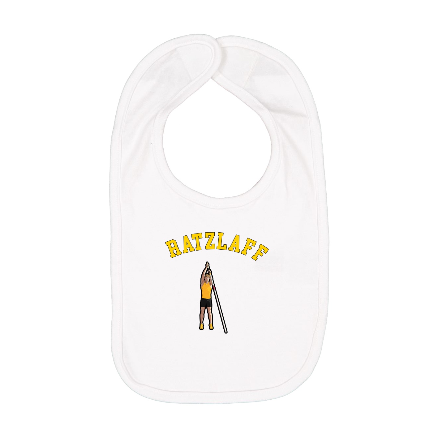 Infant Bib — Shirsey Arch in White