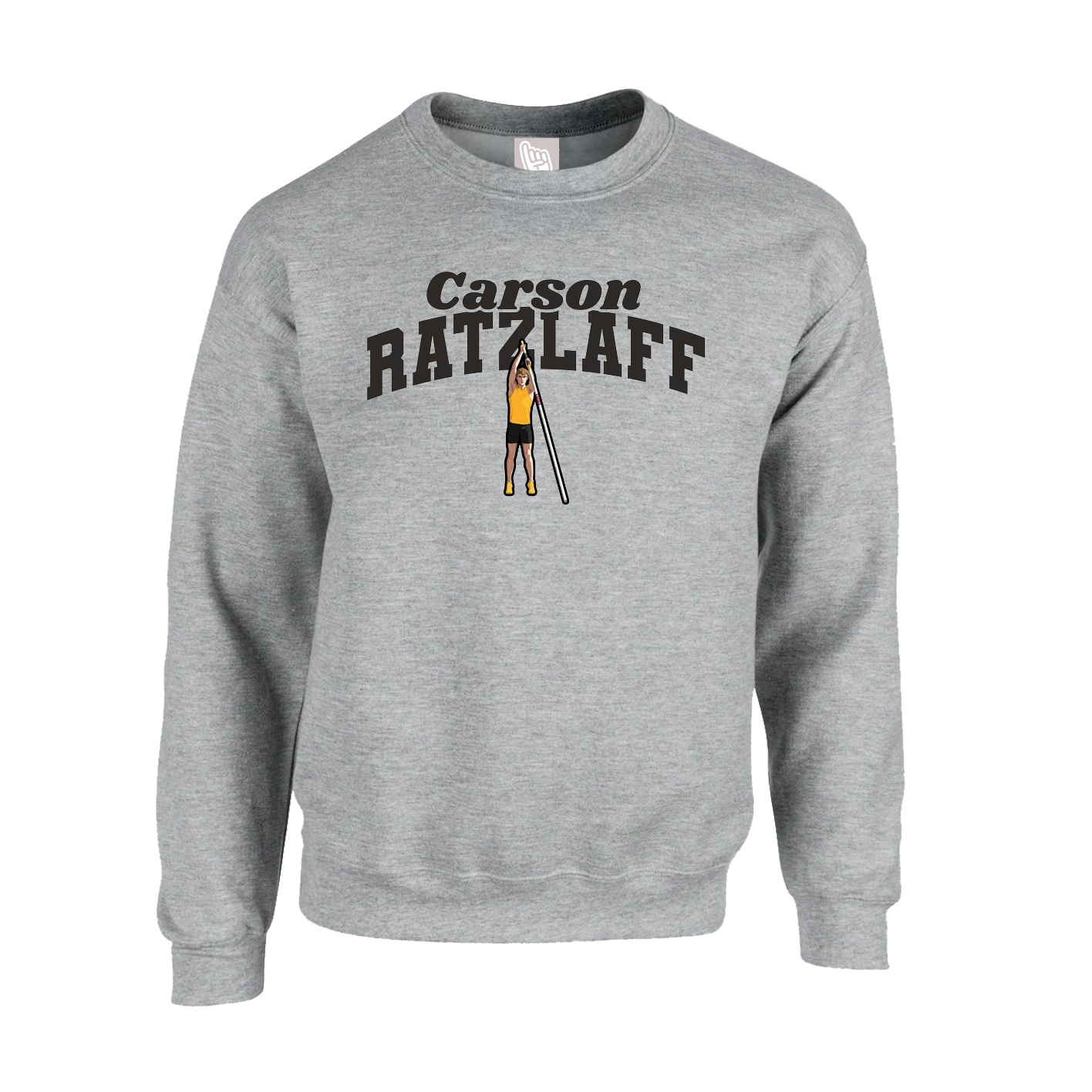 Fleece Crew — Signature Arch in Grey