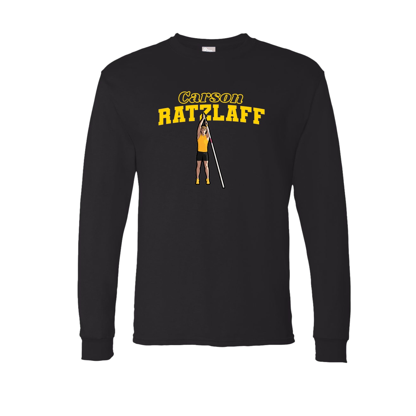 Long Sleeve Tee — Name Arch in Black
