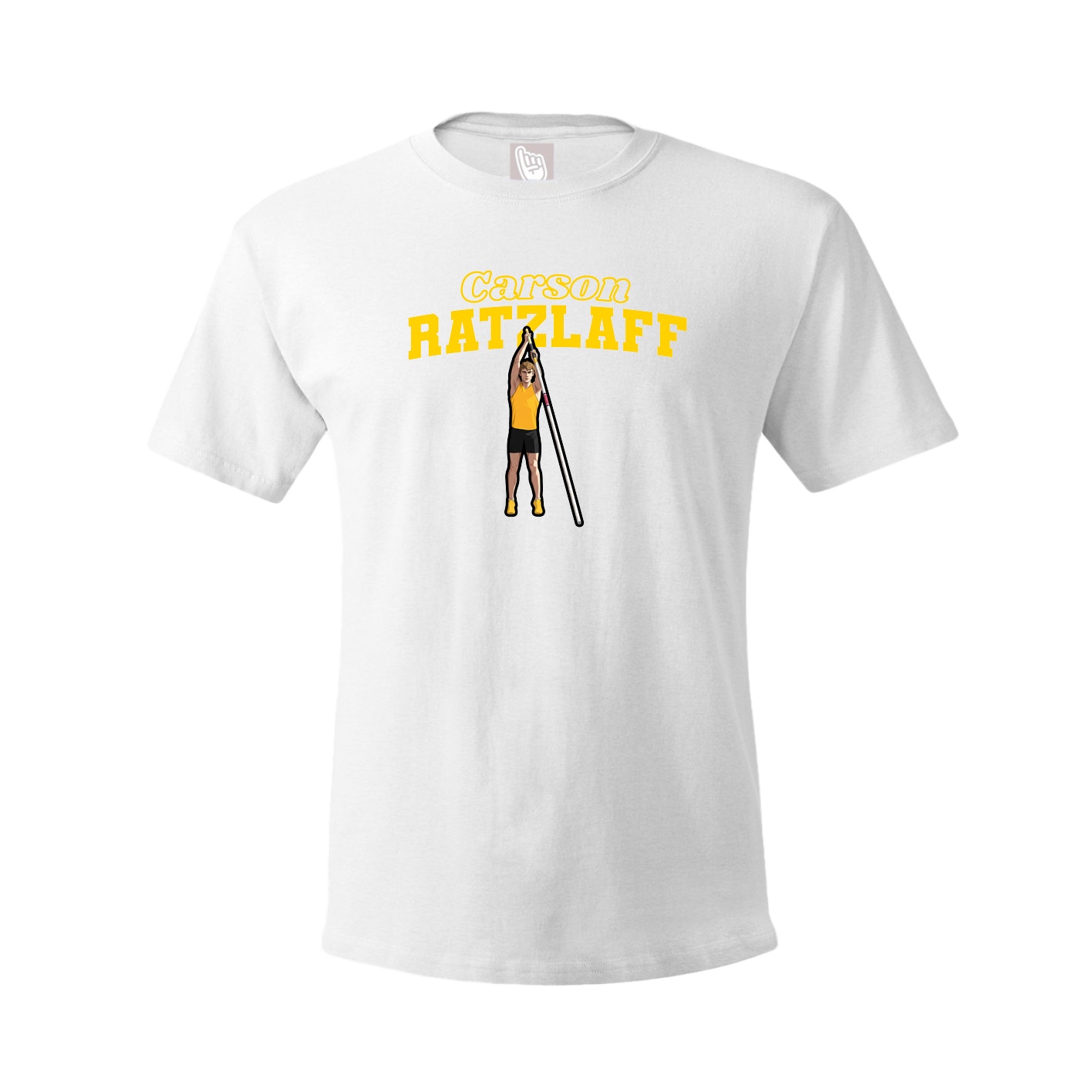 Youth Tee — Name Arch in White