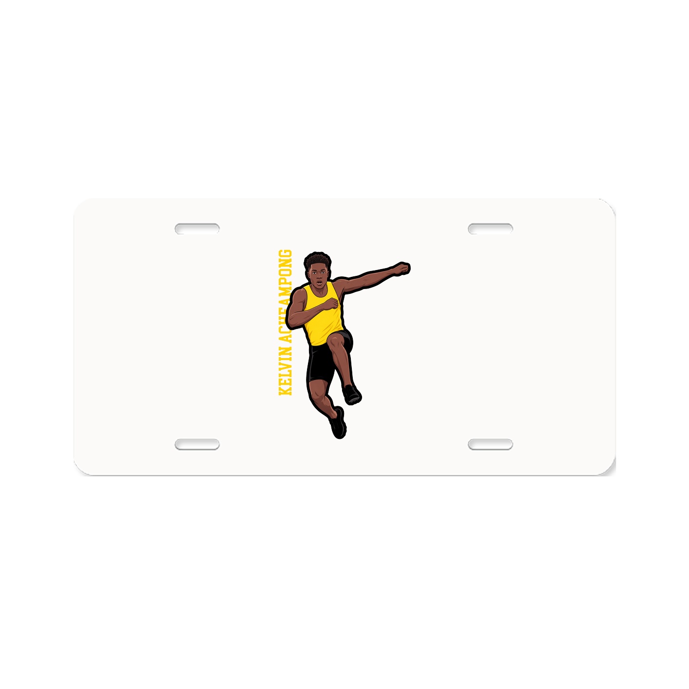 License Plate — Name Vertical in Classic