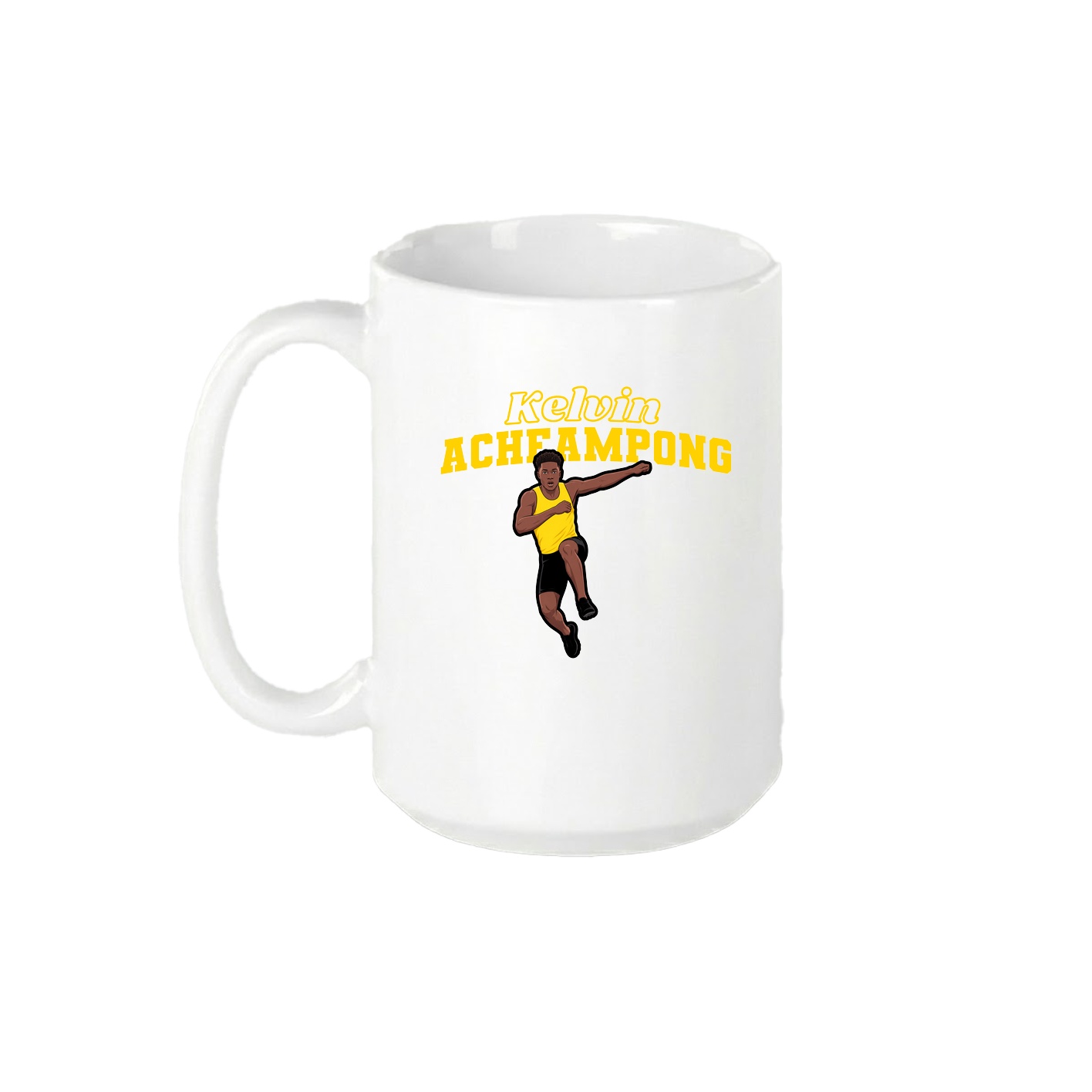 15oz Coffee Mug — Name Arch in White