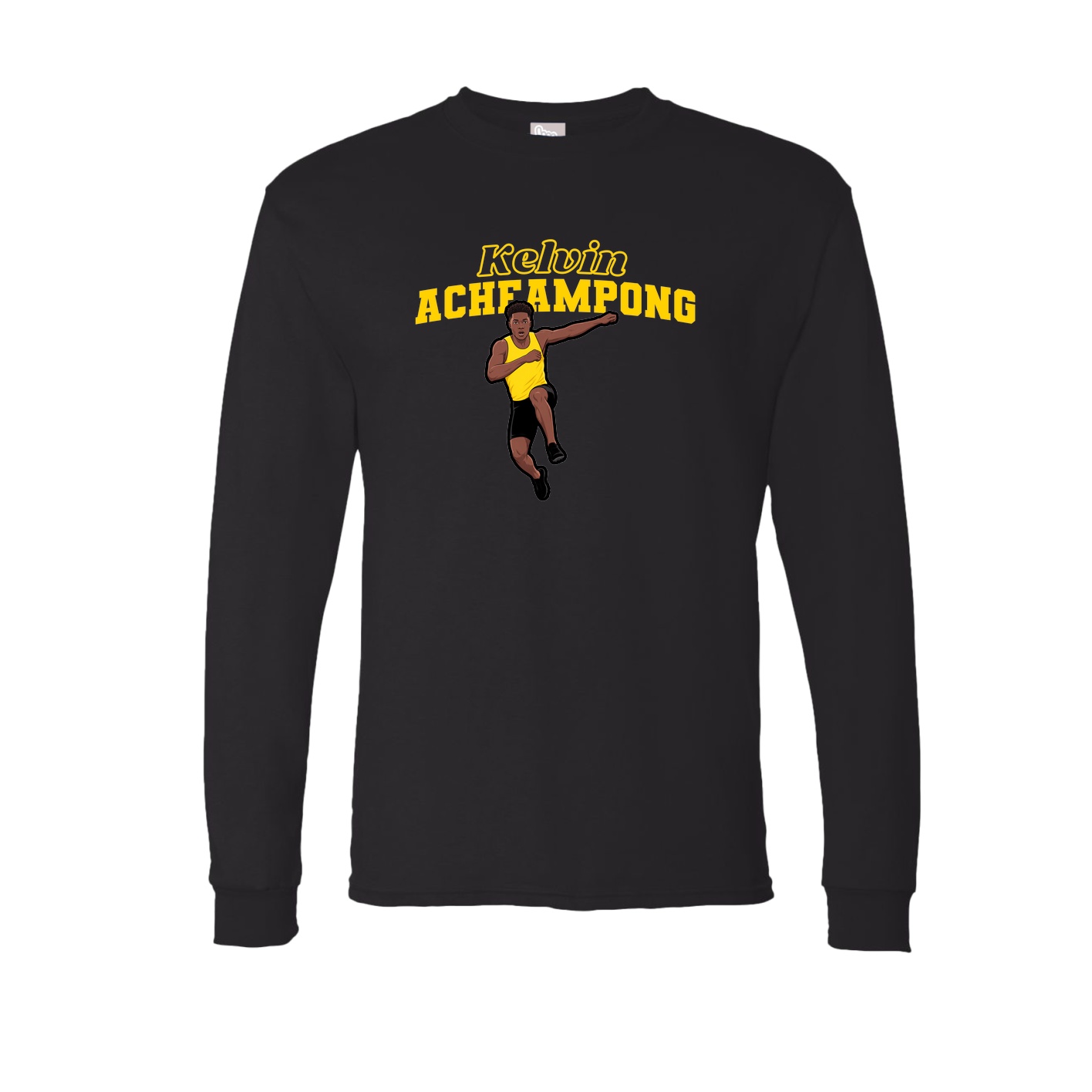 Long Sleeve Tee — Name Arch in Black