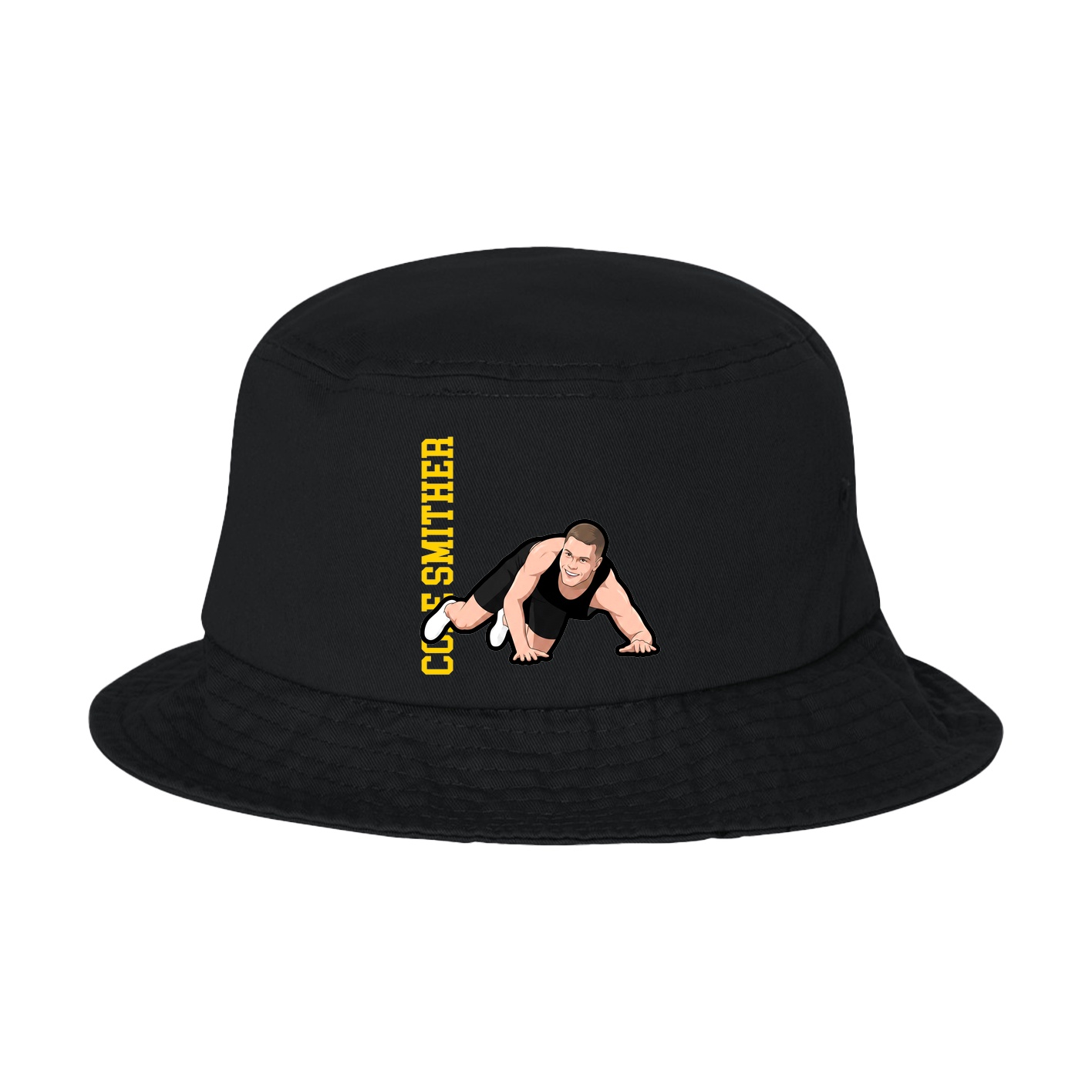 Bucket Cap — Name Vertical in Black