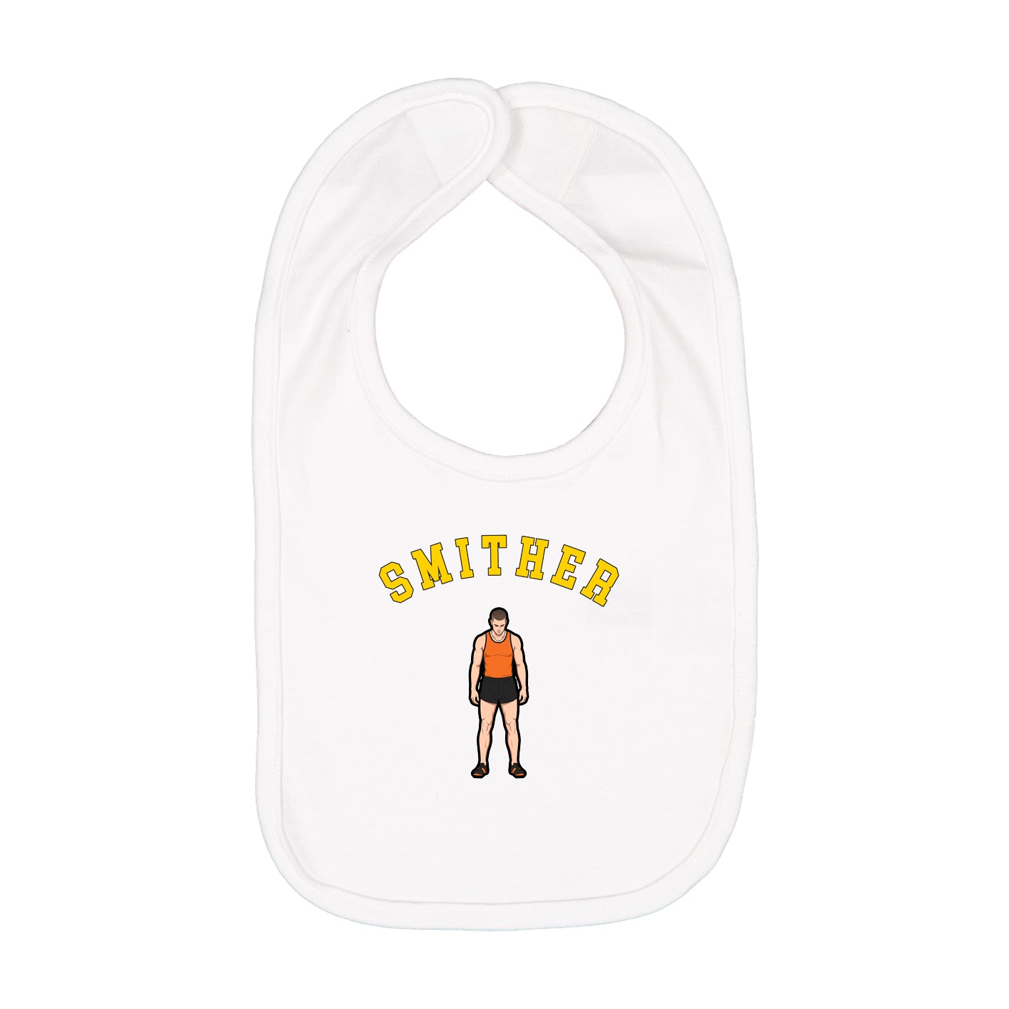 Infant Bib — Shirsey Arch in White
