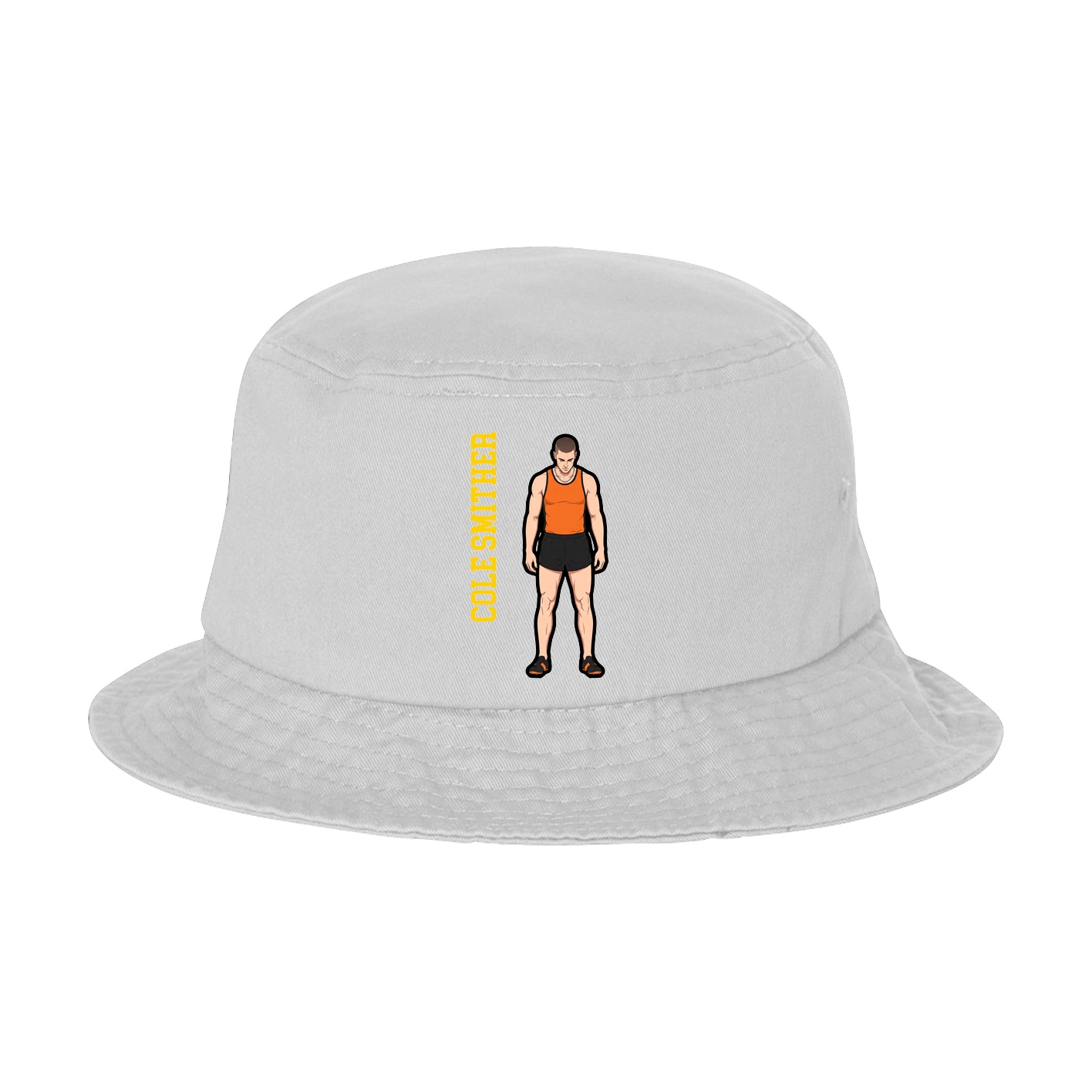 Bucket Cap — Name Vertical in White
