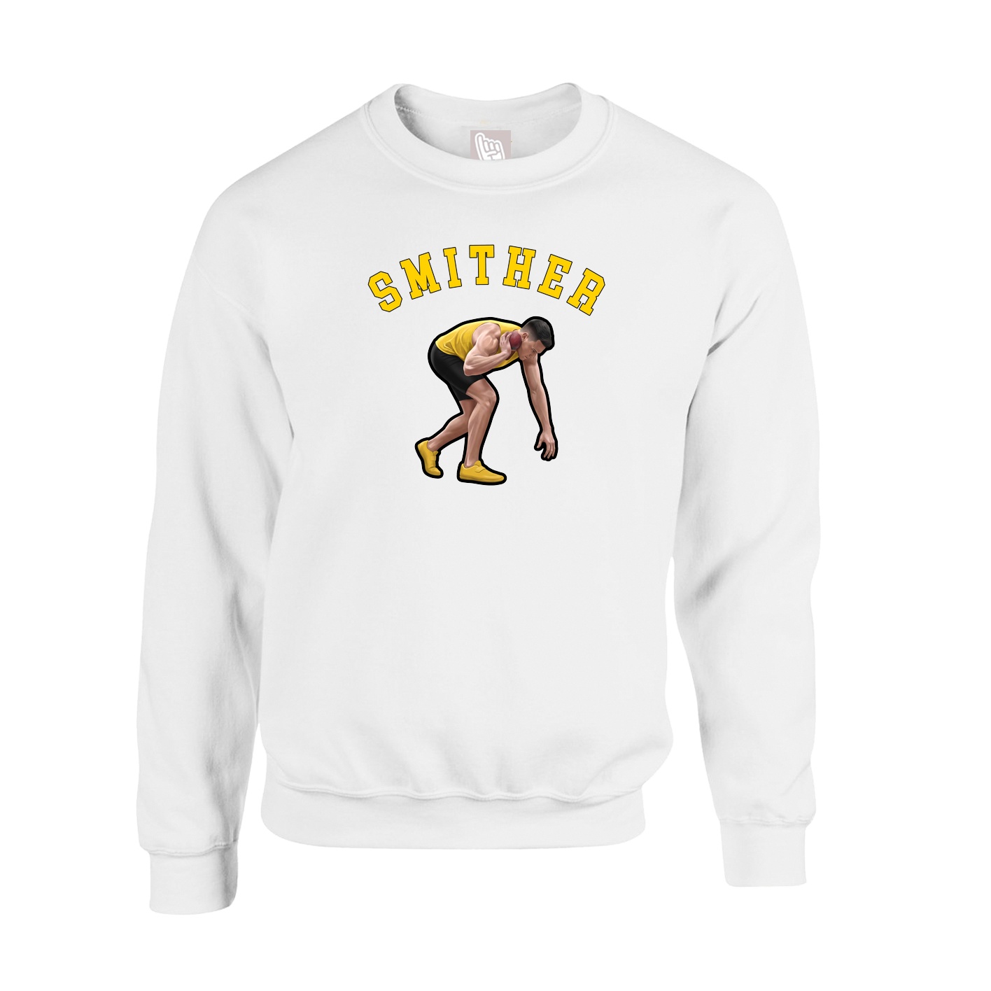 Fleece Crew — Shirsey Arch in White