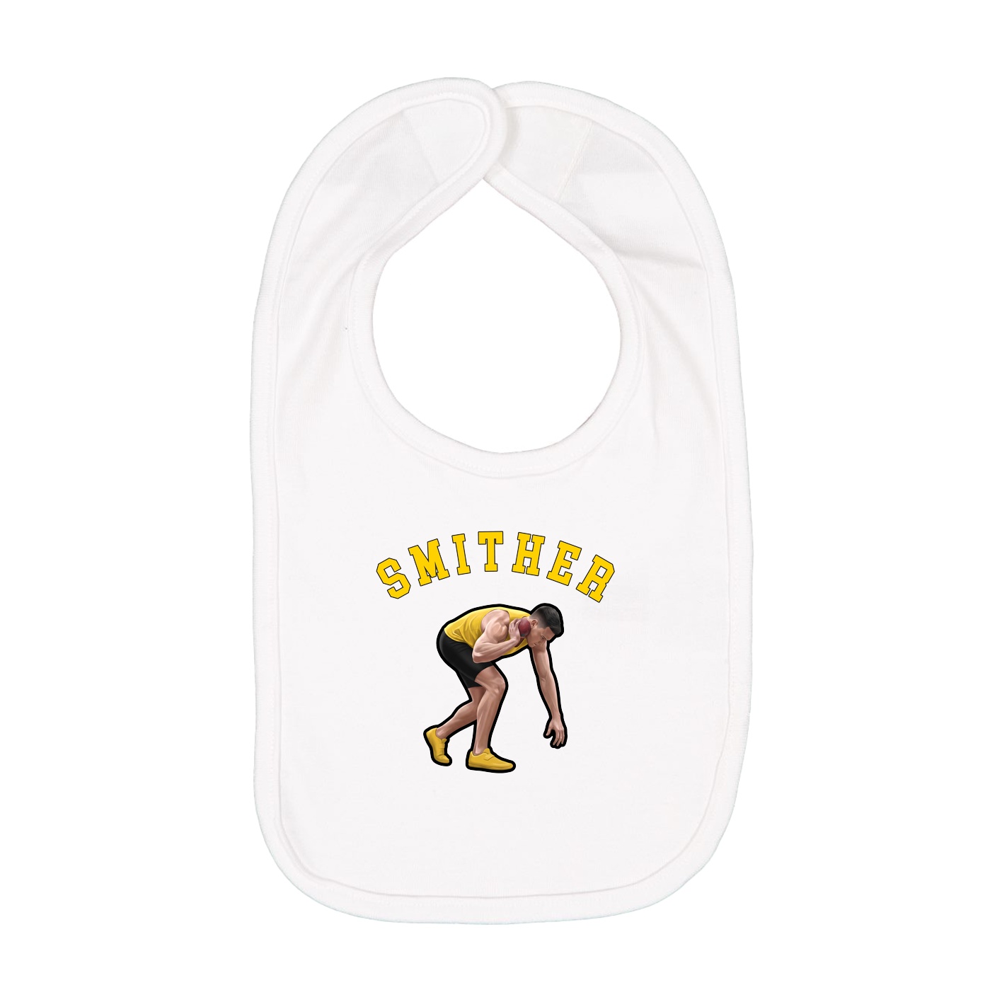 Infant Bib — Shirsey Arch in White