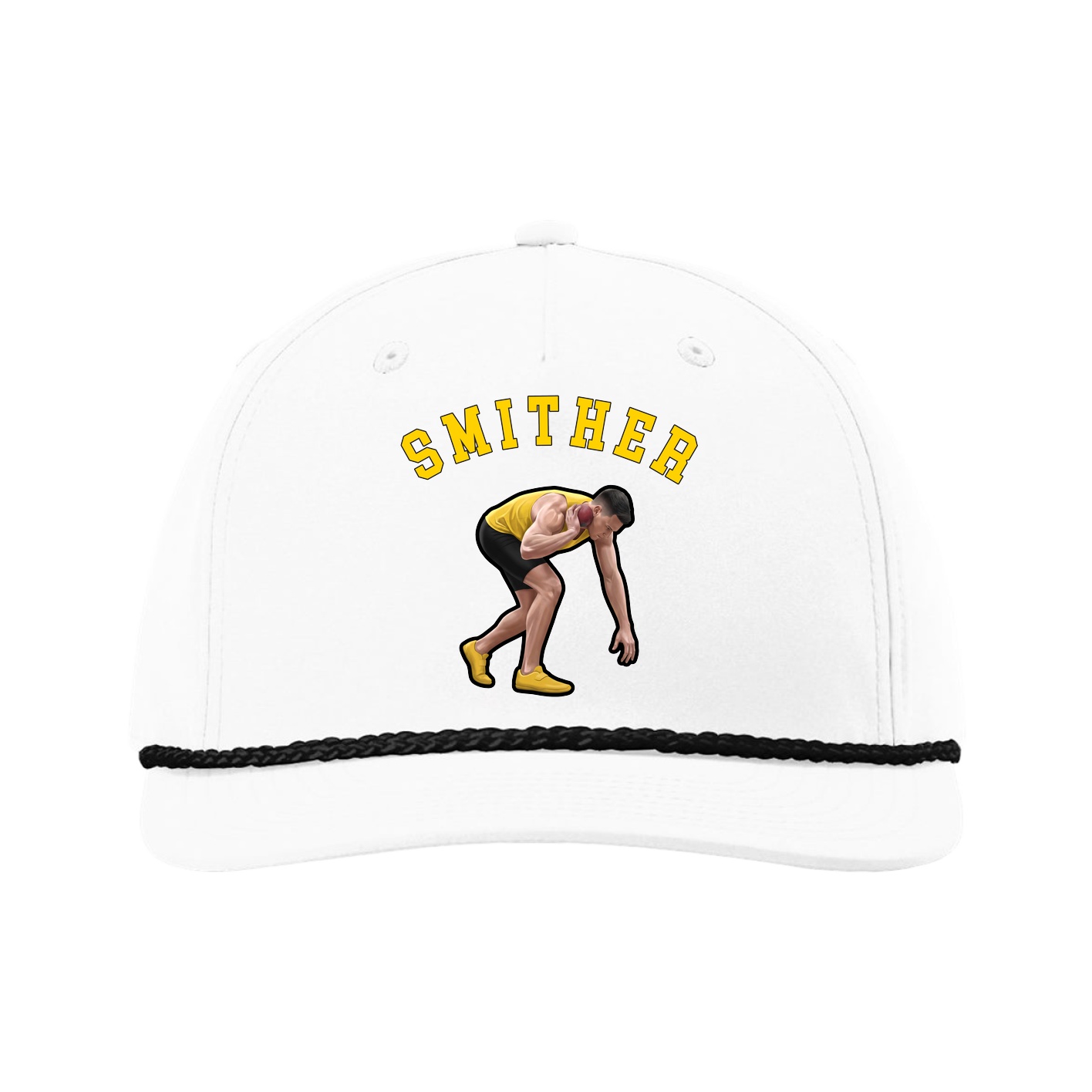 Five-Panel Classic Rope Cap — Shirsey Arch in White