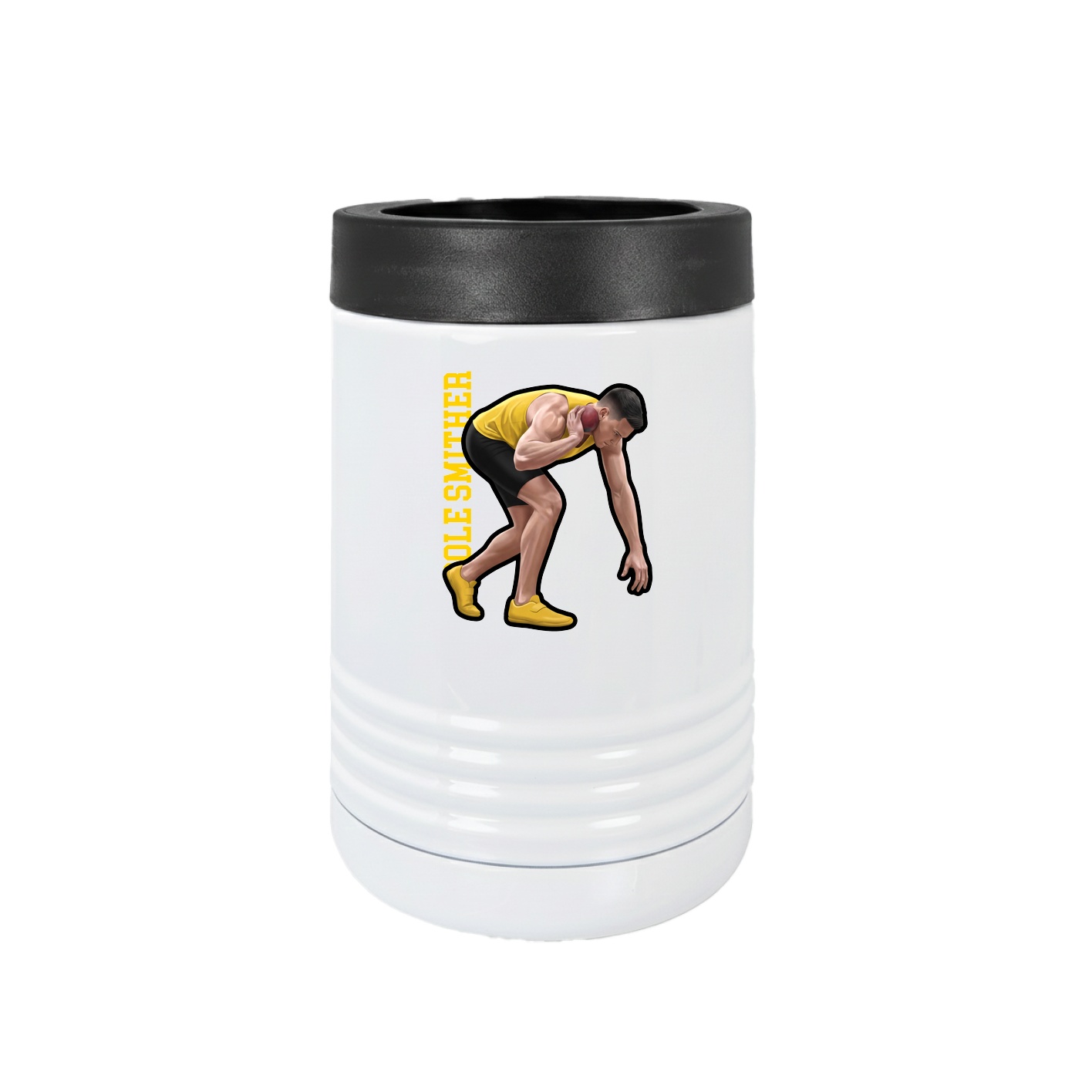 Beverage Holder — Name Vertical in White