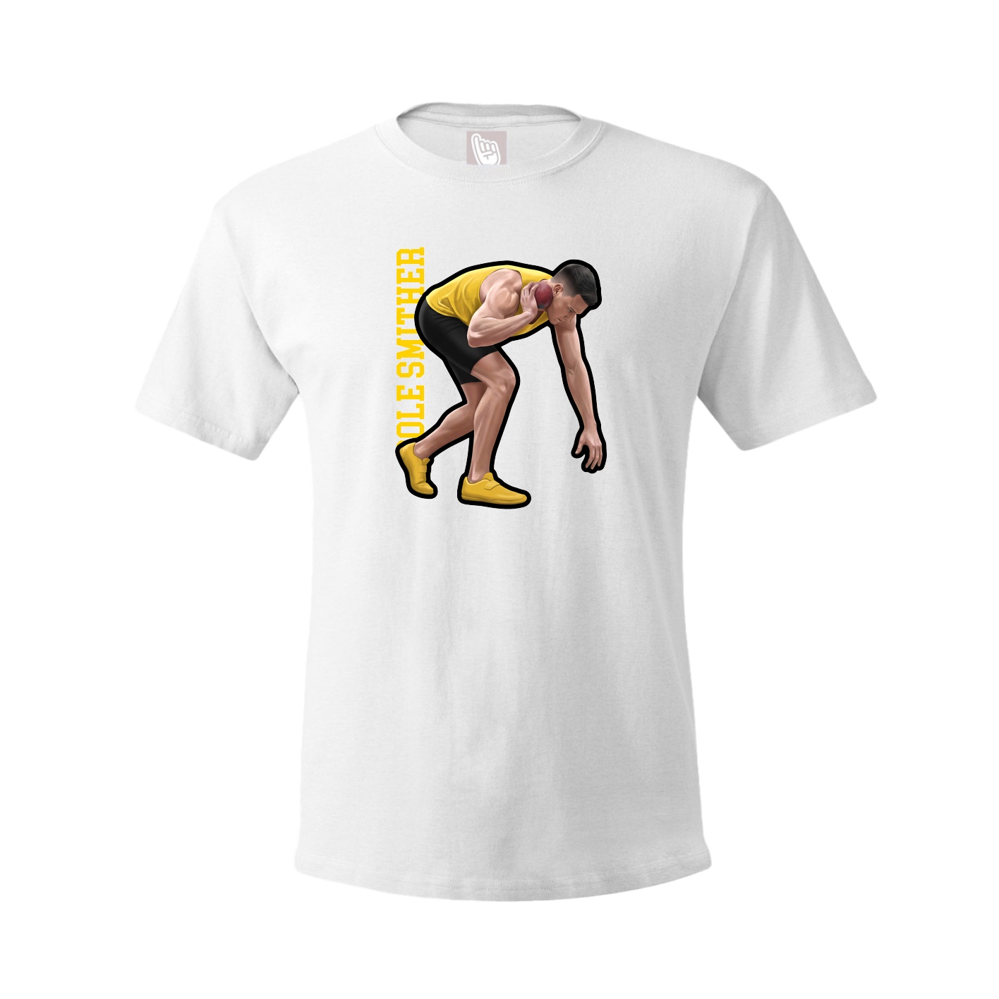 Tee — Name Vertical in White
