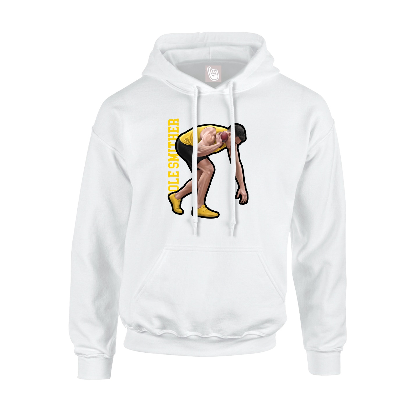 Youth Hoodie — Name Vertical in White
