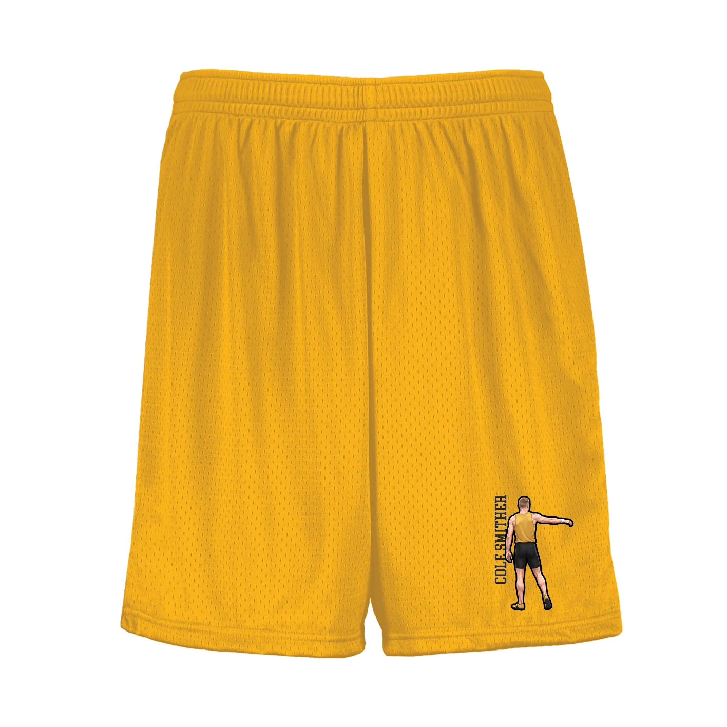 Shorts — Name Vertical in Gold