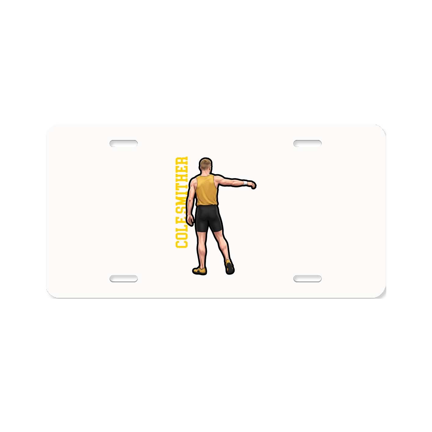 License Plate — Name Vertical in Classic