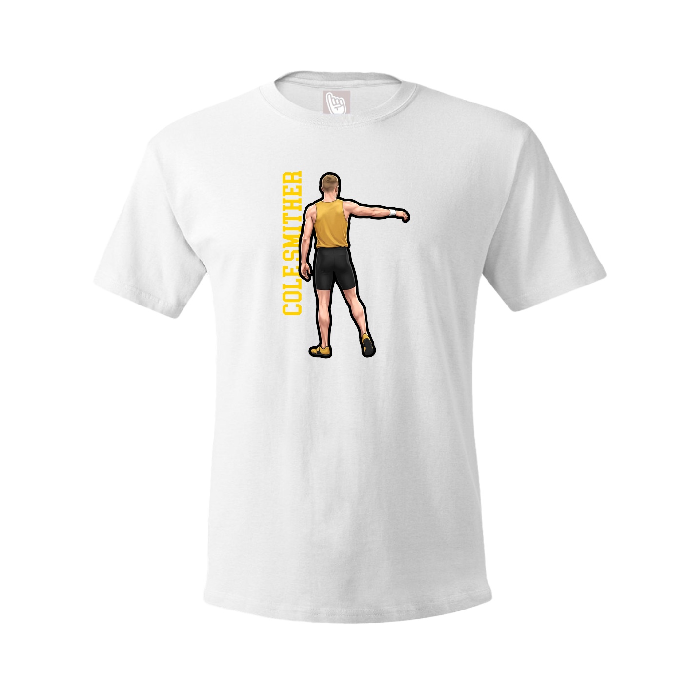 Tee — Name Vertical in White