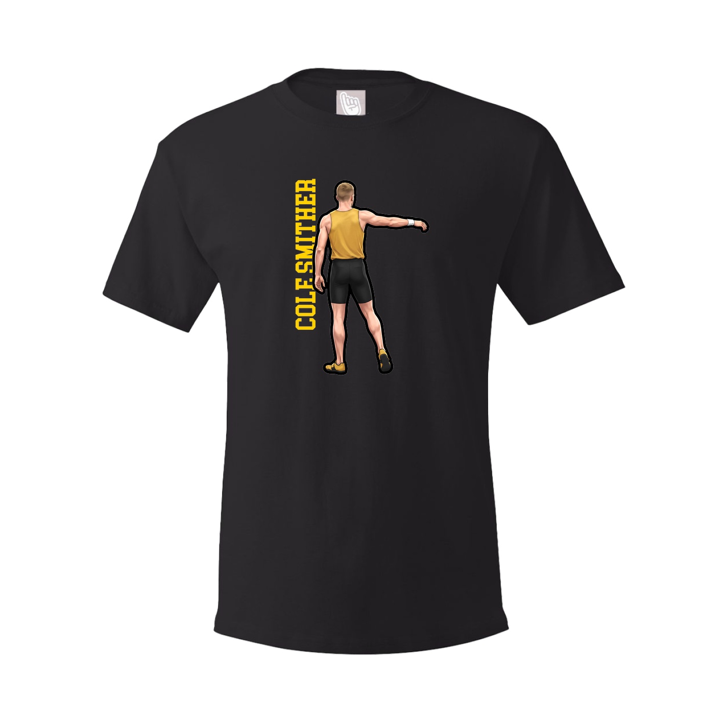 Youth Tee — Name Vertical in Black