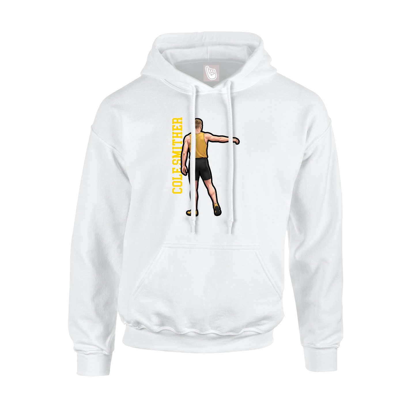 Youth Hoodie — Name Vertical in White