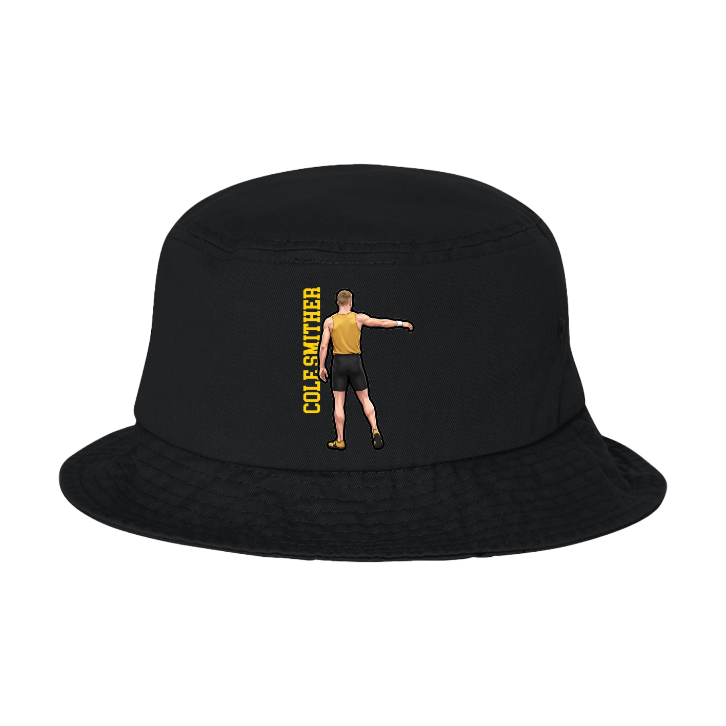 Bucket Cap — Name Vertical in Black