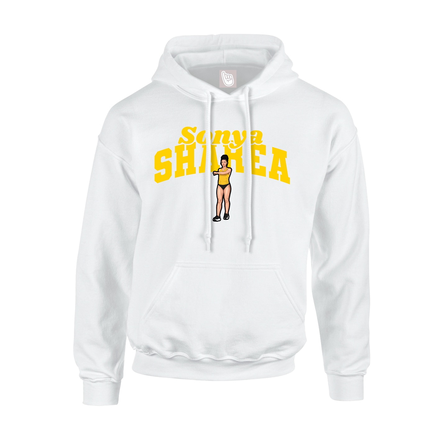 Hoodie — Signature Arch in White